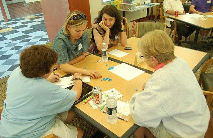 Participants in the Math Access program working